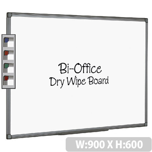 Bi-Office Whiteboard 900x600mm Aluminium Finish MB0712186