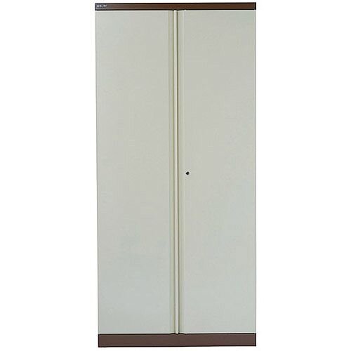 Bisley 2 Door Cupboard W914xD457xH1968mm Coffee/Cream BY36300