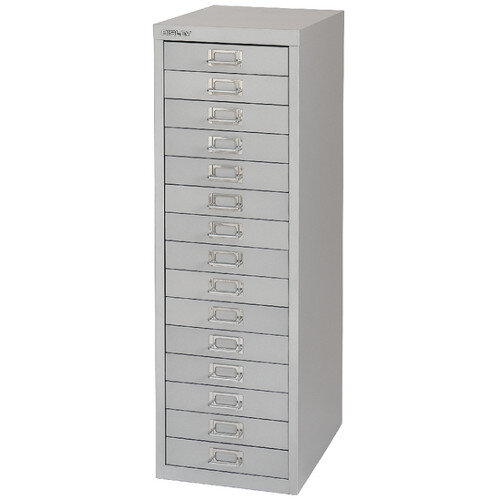 Bisley Multi-Drawer Cabinet 39 inches 15 Drawer Non-Locking Goose Grey 39/15 H3915NL