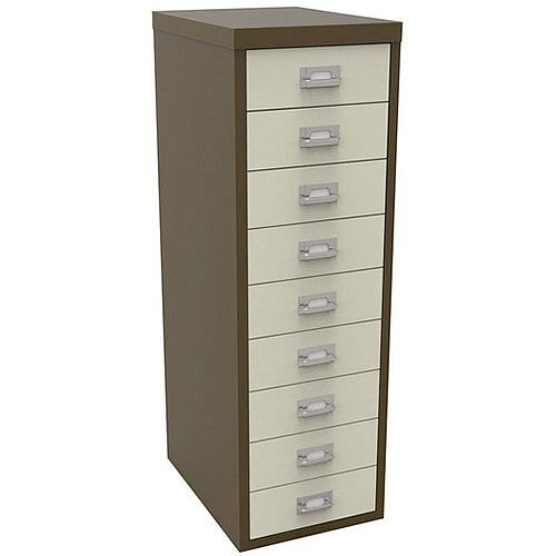 Bisley Multi-Drawer Cabinet 39 inches 9 Drawer Non-Locking Coffee/Cream 39/9