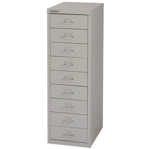 Bisley Multi-Drawer Cabinet 39 inches 9 Drawer Non-Locking Grey 39/9 H399NL-073 Bisley Multi-Drawer Cabinet 39 inches 9 Drawer Non-Locking Grey 39/9 H399NL-073