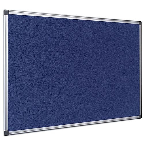 Bi-Office Felt Board 600 x 900mm Blue Aluminium Frame FA0343170