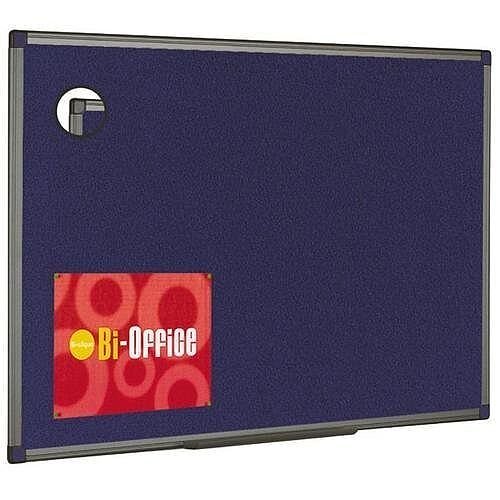 Bi-Office Felt Board 1200x900mm Blue Aluminium Finish FB1443186 Bi-Office Felt Board 1200x900mm Blue Aluminium Finish FB1443186