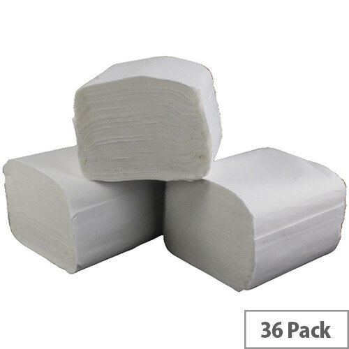 2Work Bulk Pack Dispenser Toilet Tissues Refills White 36 Sleeves 250 Sheets per Sleeve T34434