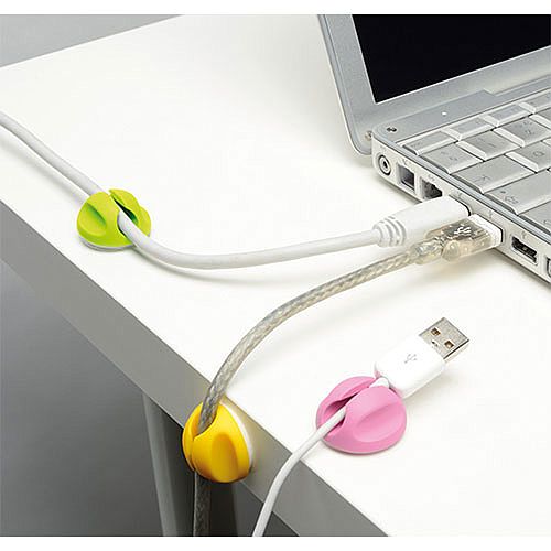 D-Line Self-Adhesive Cable Tidy Bases Assorted Neon EU/CTBASE003 D-Line Self-Adhesive Cable Tidy Bases Assorted Neon EU/CTBASE003