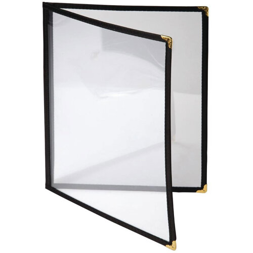 Olympia Four Page American Style Menu Cover A4 Black