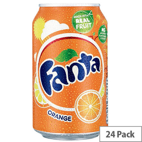 Fanta Sparkling Orange Fruit Drink 330ml Can (Pack of 24) A00769