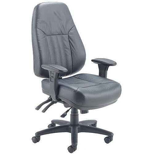 Arista Lucania Leather 24 Hour Heavy Duty Task Operator Office Chair KF74022