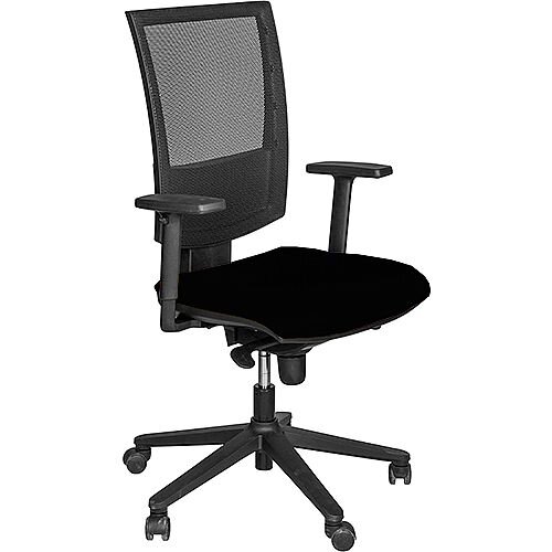 Flash Mesh Office Chair With Tension Control Adjustable Back & Arms Black