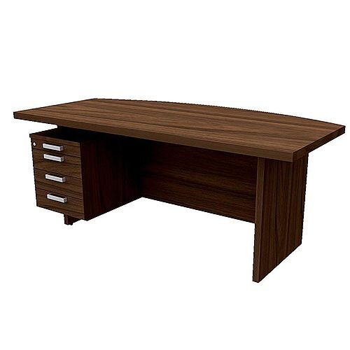 Grand Executive Office Desk With Left Side Drawers 1800mm Dark Grand Executive Office Desk With Left Side Drawers 1800mm Dark Walnut