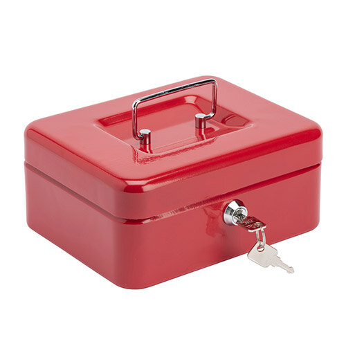 Burg Wachter  Cash Box 8" Red Key Lock H90 x W200 x D160mm