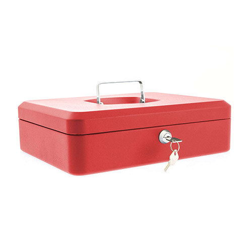Burg Wachter  Cash Box 12" Red Key Lock H90 x W300 x D240mm