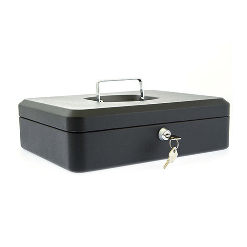 Burg Wachter  Cash Box 12" Black Key Lock H90 x W300 x D240mm
