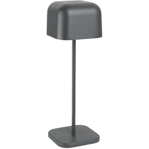 Olympia Lucca Table Lamp Squared Dome Grey 300mm