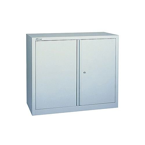 Jemini 2-Door Stationery Cupboard 914x400x1000mm 1 Shelf Grey