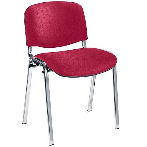 Jemini Ultra Multi-Purpose Stacking Chair Chrome Legs/Claret KF03351