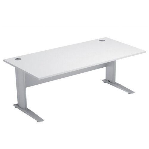 Cantilever Office Desk Rectangular W1800xD800xH725mm White Komo Cantilever Office Desk Rectangular W1800xD800xH725mm White Komo