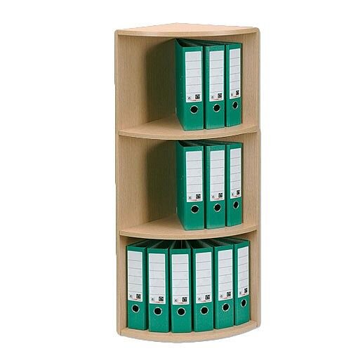 Rotadex Corner Filing Unit 3Tier Holds 18 Lever Arch Files Light Oak