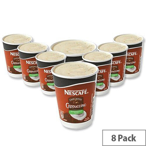 Nescafe & Go Cappuccino Coffee Foil Sealed Cups for Drinks Machine A02784 Pack 8