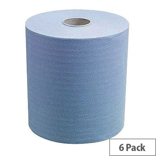 Kimberly Clark Scott Slimroll Paper Hand Towel Roll Blue 165m Long (6 Rolls) 6658