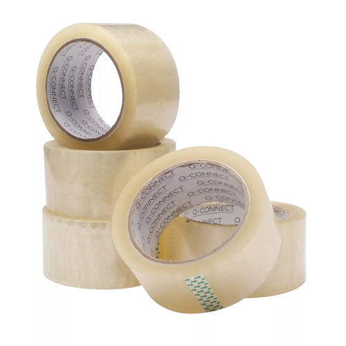 Q-Connect Polypropylene Packaging Tape 50mm x 66m Clear Pack of 6 KF01791 Q-Connect Polypropylene Packaging Tape 50mm x 66m Clear Pack of 6 KF01791