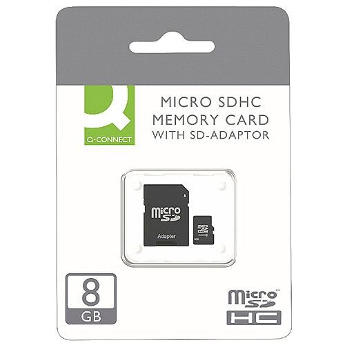 Q-Connect Micro SDHC Card 8GB Class 10 With SD Adaptor KF16011