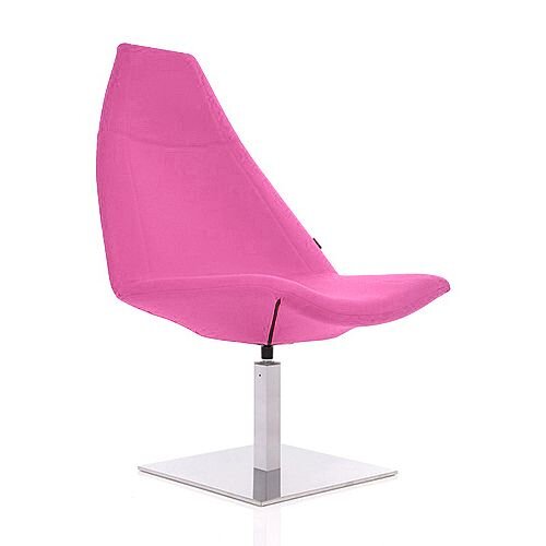 THUNDER Deluxe Designer Lounge Chair Pink 100% Wool Fabric Upholstered