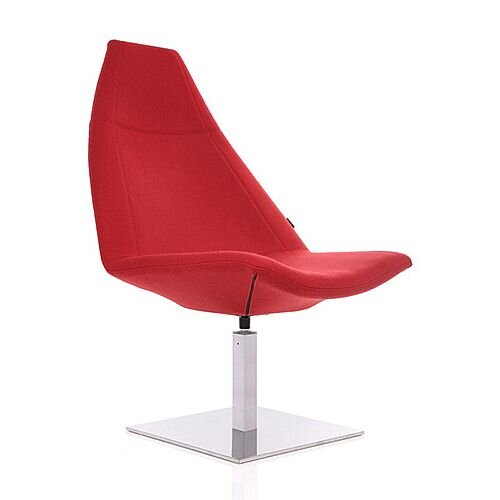 THUNDER Deluxe Designer Lounge Chair Red 100% Wool Fabric Upholstered THUNDER Deluxe Designer Lounge Chair Red 100% Wool Fabric Upholstered