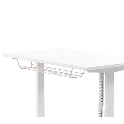 Cable Management Basket 1200mm For 1400, 1600 &1800mm Wide Leap &Zoom Height Adjustable Desks White Cable Management Basket 1200mm For 1400, 1600 &1800mm Wide Leap &Zoom Height Adjustable Desks White
