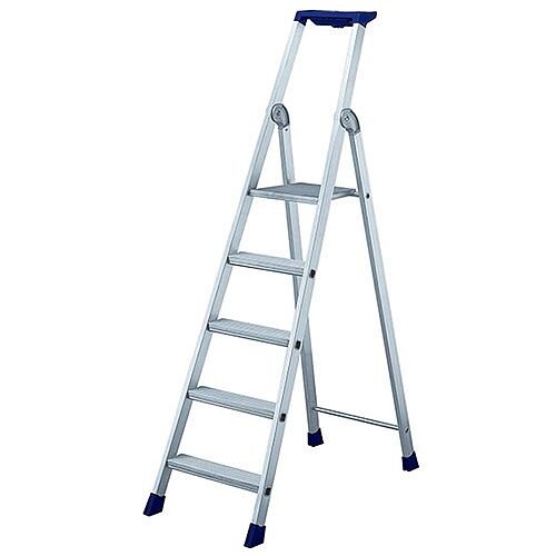 5 Ribbed Tread Platform Step Ladder Aluminium Platform Height 1.12M Capacity 150Kg 358755 5 Ribbed Tread Platform Step Ladder Aluminium Platform Height 1.12M Capacity 150Kg 358755