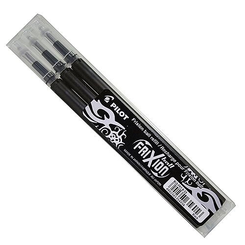 Pilot Black FriXion Pro Erasable Rollerball Pen Refills Pack of 3 – Eco-Friendly, Heat Sensitive, Possible To Erase, Versatility, Designed For 0.7mm &Erase/Re-Write (075300301) Pilot Black FriXion Pro Erasable Rollerball Pen Refills Pack of 3 – Eco-Friendly, Heat Sensitive, Possible To Erase, Versatility, Designed For 0.7mm &Erase/Re-Write (075300301)