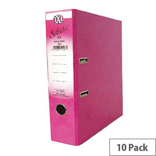 Concord A4 File 70mm Pink IXL Lever Arch Pack of 10 162242 Concord A4 File 70mm Pink IXL Lever Arch Pack of 10 162242