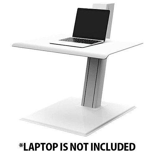 Humanscale QuickStand ECO Height-Adjustable Sitting/Standing Laptop Workstation White QSEWL Humanscale QuickStand ECO Height-Adjustable Sitting/Standing Laptop Workstation White QSEWL