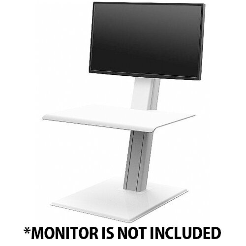 Humanscale QuickStand ECO Height-Adjustable Sitting/Standing Single Monitor Workstation White QSEWS Humanscale QuickStand ECO Height-Adjustable Sitting/Standing Single Monitor Workstation White QSEWS
