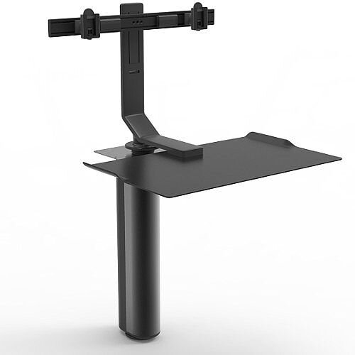 Humanscale QuickStand UNDER DESK Dual Monitor Height-Adjustable Sitting/Standing Workstation Black Humanscale QuickStand UNDER DESK Dual Monitor Height-Adjustable Sitting/Standing Workstation Black
