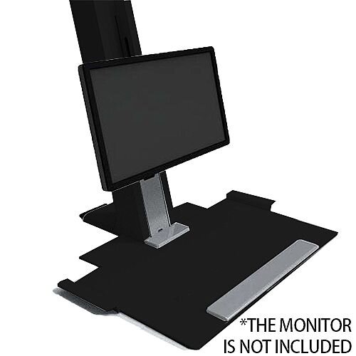 Humanscale QuickStand Height-Adjustable Sitting/Standing Workstation Large Platform Black QSBL30