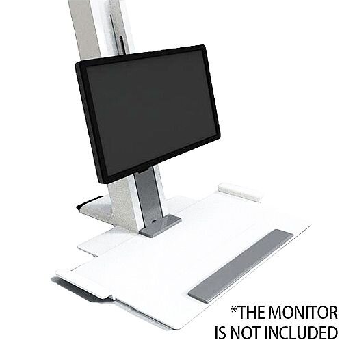 Humanscale QuickStand Height-Adjustable Sitting/Standing Workstation Large Platform White QSWL30