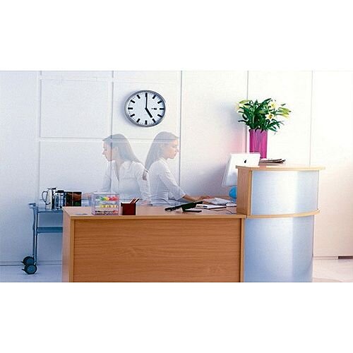 Ashford L-Shaped Modular Reception Desk Beech Steel Finish RD42