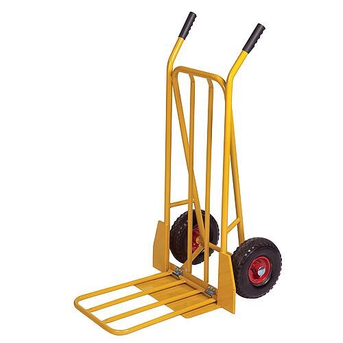 Sack Truck Yellow 250kg Capapcity Pneumatic Tyred Wheel Folding Foot 382848 Sack Truck Yellow 250kg Capapcity Pneumatic Tyred Wheel Folding Foot 382848