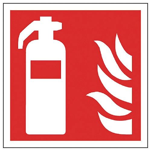 Safety Sign Fire Extinguisher Symbol 100x100mm Self-Adhesive Vinyl Safety Sign Fire Extinguisher Symbol 100x100mm Self-Adhesive Vinyl