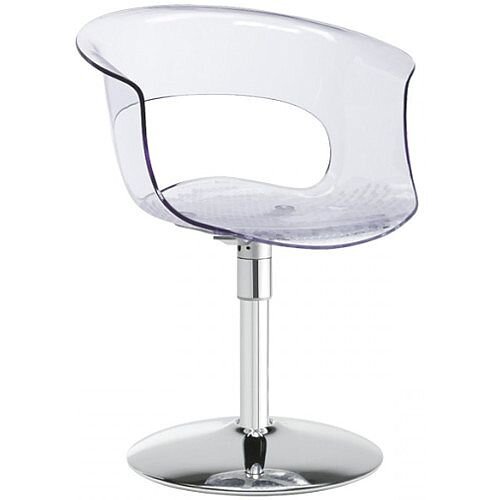 Miss B Twist Antishock Chair With Chrome Revolving Trumpet Base Transparent Miss B Twist Antishock Chair With Chrome Revolving Trumpet Base Transparent
