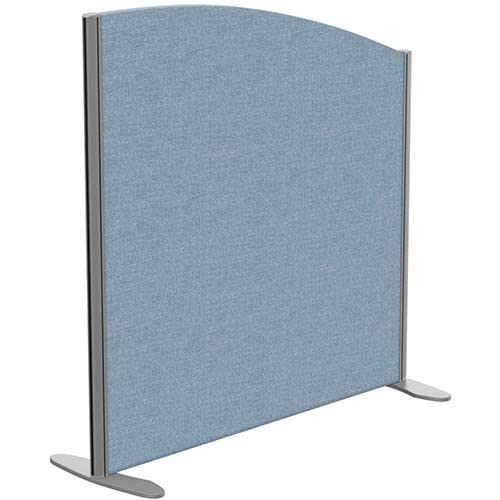 Sprint Eco Freestanding Screen Curved Top W1000xH1000-800mm Light Blue - With Stabilising Feet Sprint Eco Freestanding Screen Curved Top W1000xH1000-800mm Light Blue - With Stabilising Feet