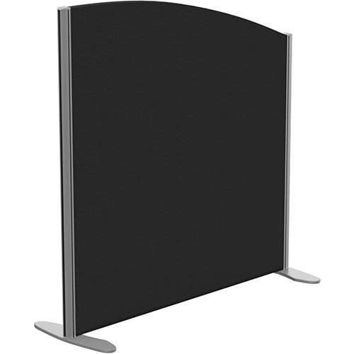 Sprint Eco Freestanding Screen Curved Top W1000xH1000-800mm Black - With Stabilising Feet Sprint Eco Freestanding Screen Curved Top W1000xH1000-800mm Black - With Stabilising Feet