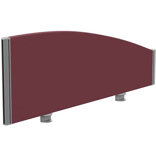 Sprint Eco Office Desk Screen Curved Top W1000xH380-180mm Burgundy