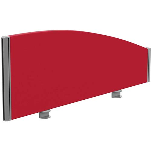 Sprint Eco Office Desk Screen Curved Top W1000xH380-180mm Red