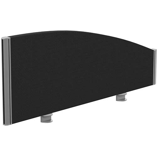 Sprint Eco Office Desk Screen Curved Top W1000xH380-180mm Black Sprint Eco Office Desk Screen Curved Top W1000xH380-180mm Black