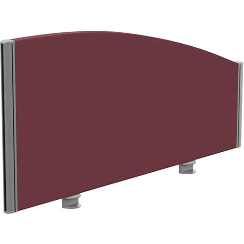 Sprint Eco Office Desk Screen Curved Top W1000xH480-280mm Burgundy Sprint Eco Office Desk Screen Curved Top W1000xH480-280mm Burgundy