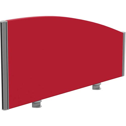 Sprint Eco Office Desk Screen Curved Top W1000xH480-280mm Red