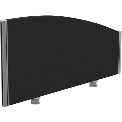 Sprint Eco Office Desk Screen Curved Top W1000xH480-280mm Black Sprint Eco Office Desk Screen Curved Top W1000xH480-280mm Black