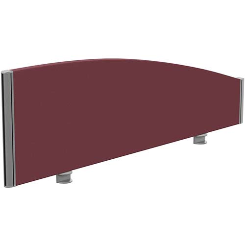 Sprint Eco Office Desk Screen Curved Top W1200xH380-180mm Burgundy